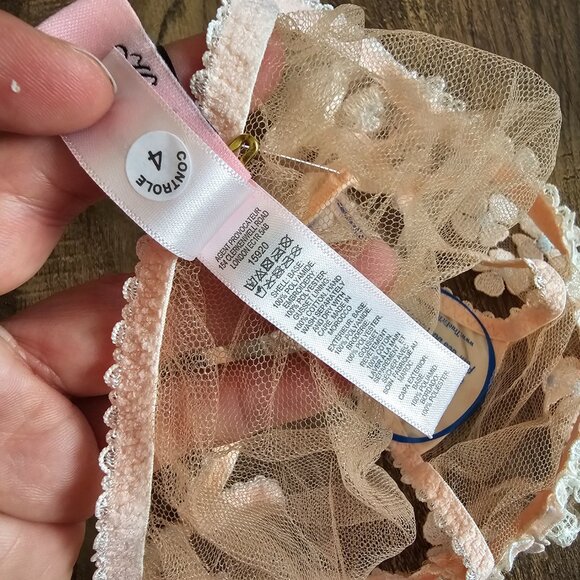 NWT!! Agent Provocateur Bethanie Full Brief, S, Peach & Blue - Picture 7 of 11